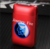 USB Rechargeable Flameless Windproof Acrylic Lighter Case - Red Skull
