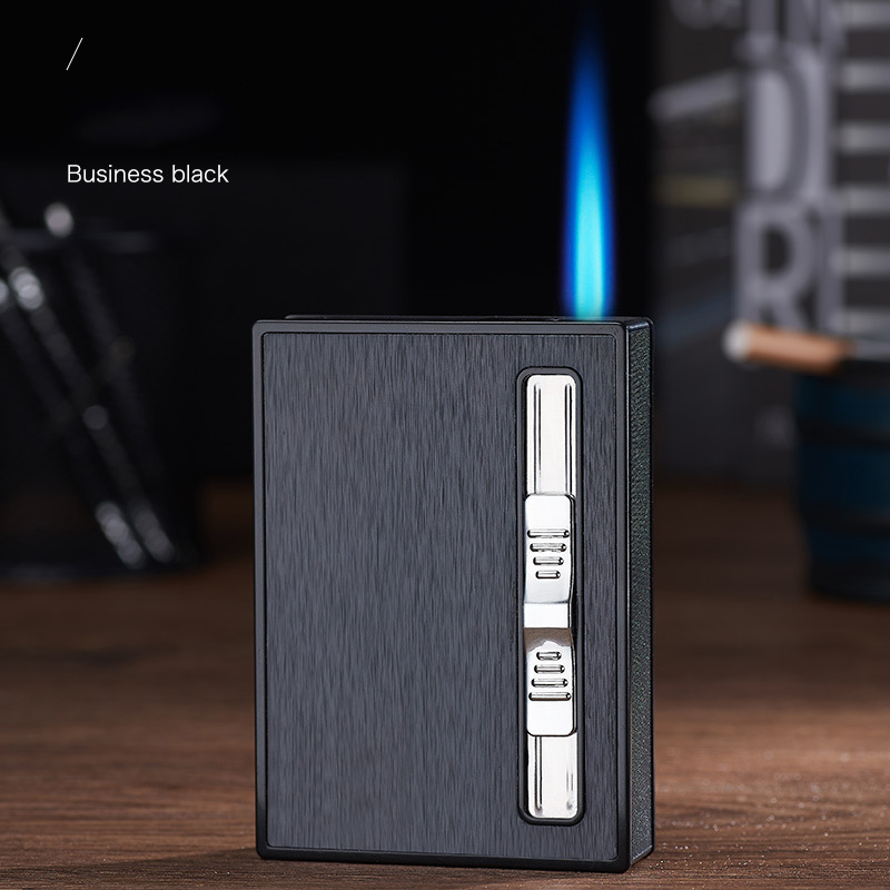 Butane Torch Turbo Gas Metal Aluminum Lighter - Black