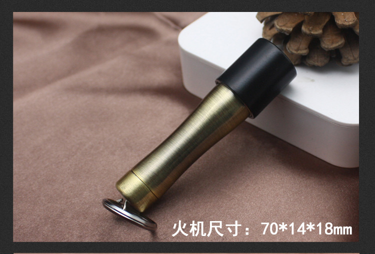 Waterproof Metal Flame Kerosene Lighter Compact Key Chain Flint Camping Survival Match detail 6