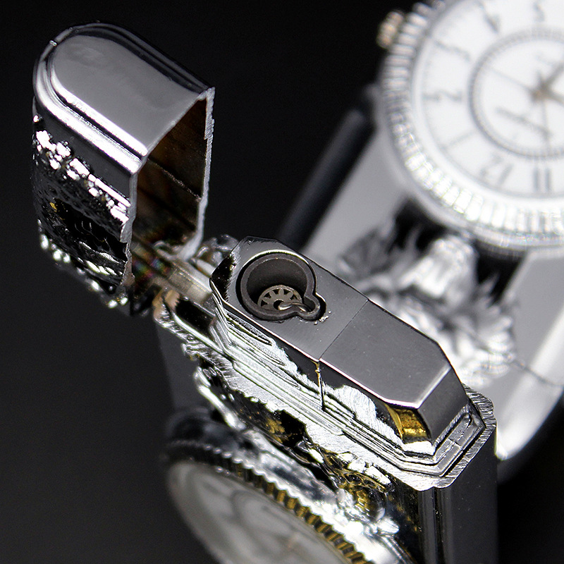 Gold Watch Style Jet Torch Turbo Gas Lighter Luxurious Design detail 5 Gold Watch Style Jet Torch Turbo Gas Lighter Luxurious Design detail 5