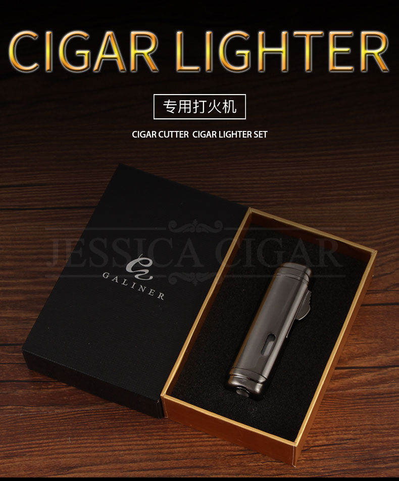 Galinor Lighter 4 Torch Jet Flames Adjustable Windproof Refillable detail 6