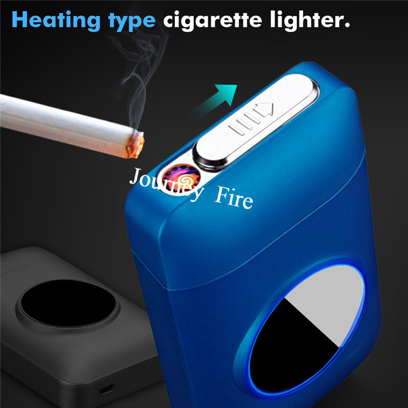 USB Rechargeable Flameless Windproof Acrylic Lighter Case detail 9