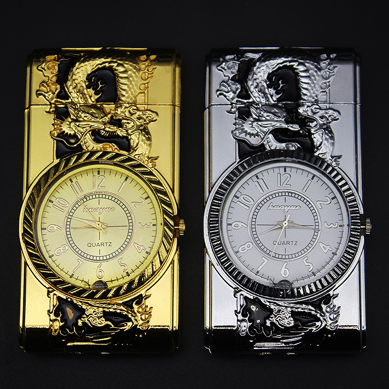Gold Watch Style Jet Torch Turbo Gas Lighter Luxurious Design detail 14