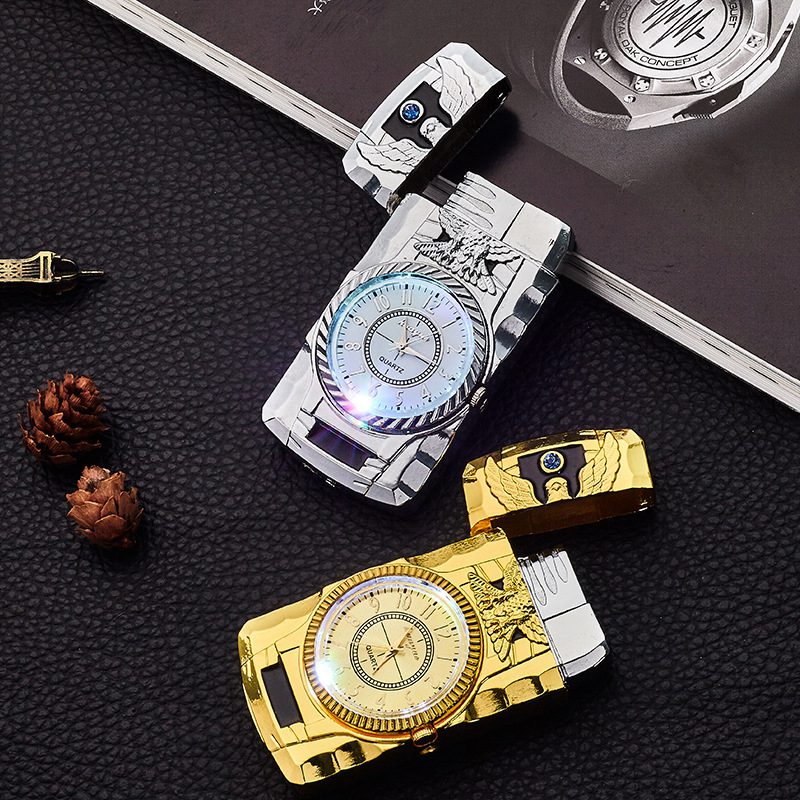 Gold Watch Style Jet Torch Turbo Gas Lighter Luxurious Design detail 11