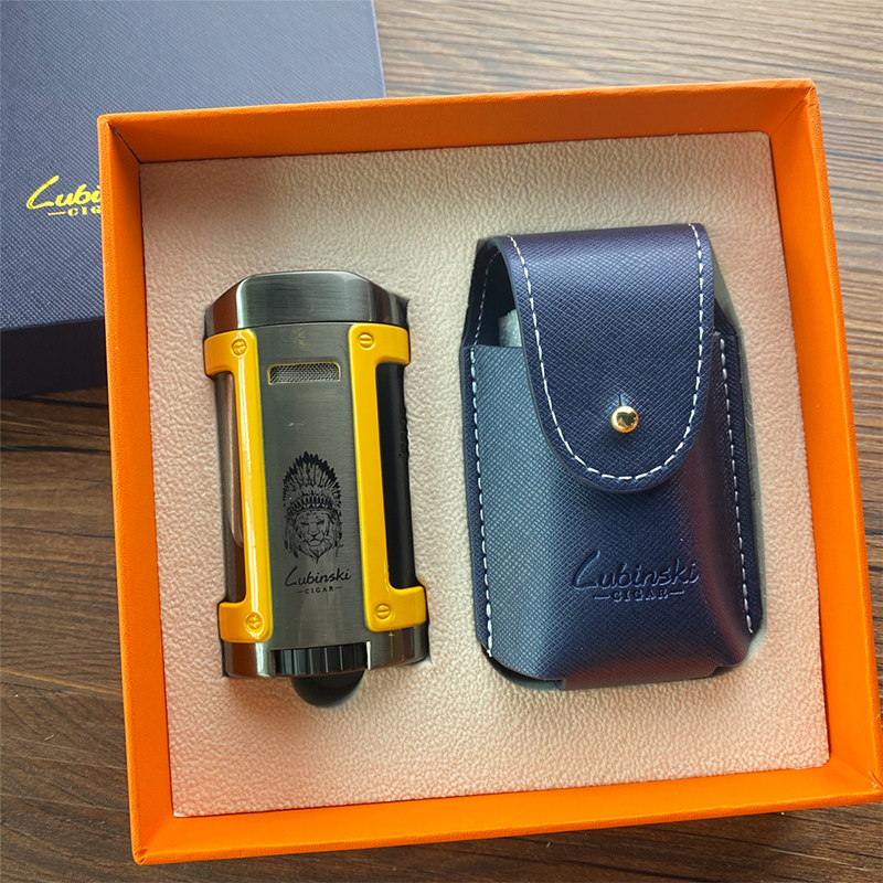 LUBINSKI Windproof Metal Lighter 4 Jet Torch detail 2 LUBINSKI Windproof Metal Lighter 4 Jet Torch detail 2