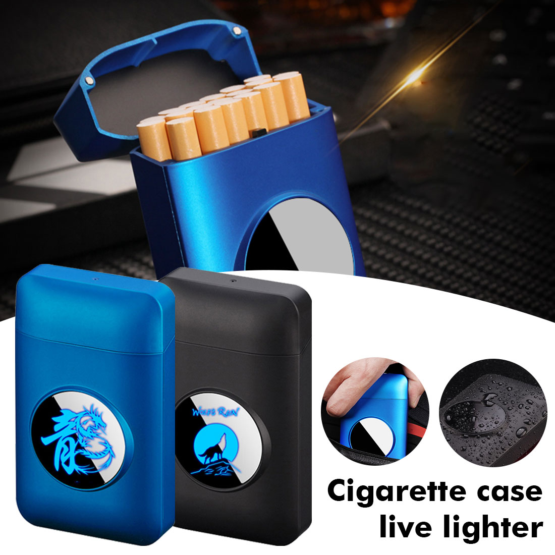 USB Rechargeable Flameless Windproof Acrylic Lighter Case detail 3 USB Rechargeable Flameless Windproof Acrylic Lighter Case detail 3