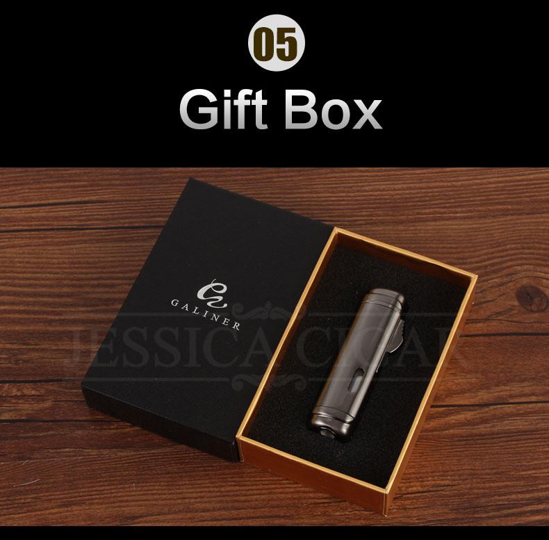 Galinor Lighter 4 Torch Jet Flames Adjustable Windproof Refillable detail 17