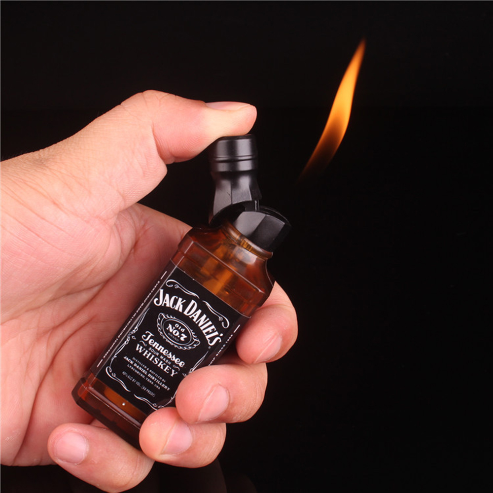 Whiskey Bottle Lighters Refillable Novelty Gift Idea for Wine Lovers detail 9