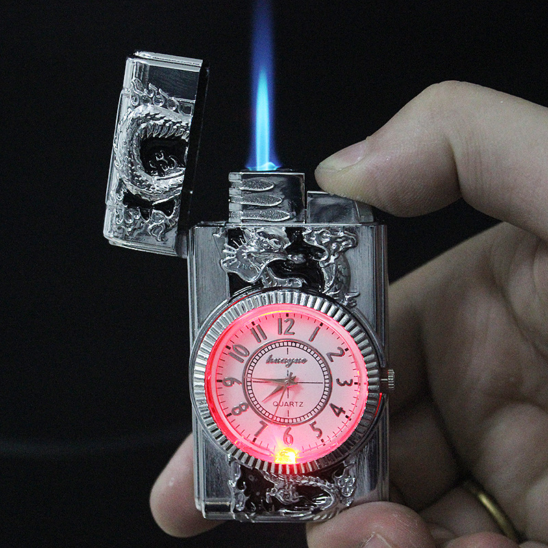 Gold Watch Style Jet Torch Turbo Gas Lighter Luxurious Design detail 4 Gold Watch Style Jet Torch Turbo Gas Lighter Luxurious Design detail 4