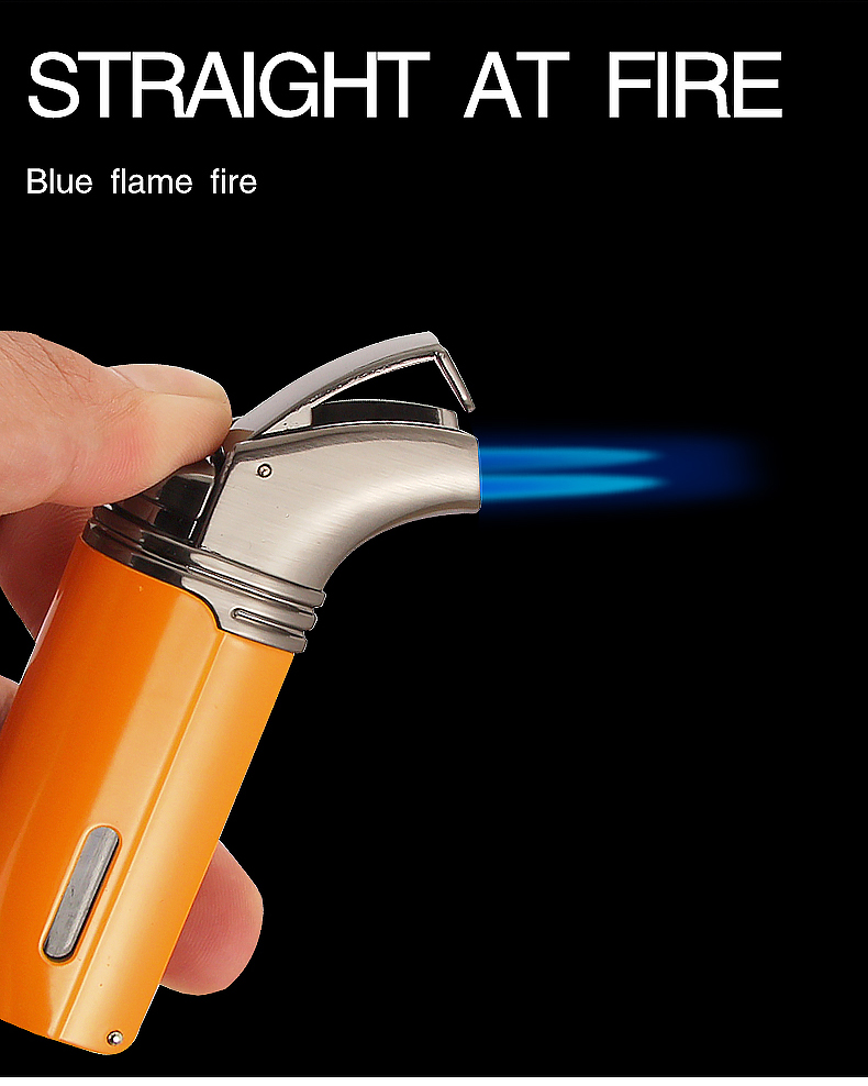 Galiner Blue Metal Torch Turbo Lighter 2 Gas Flame detail 9