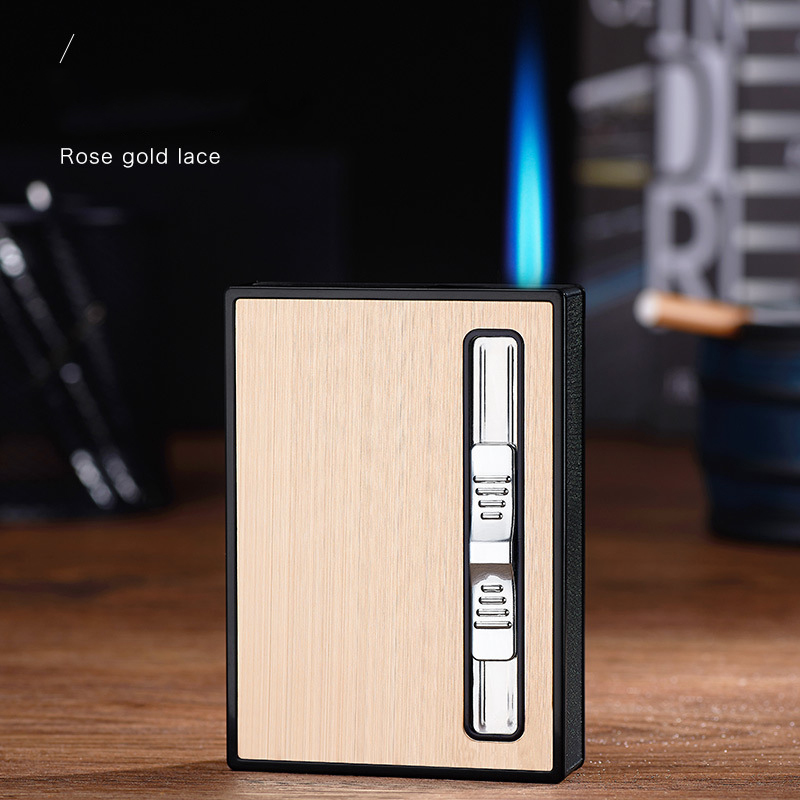 Butane Torch Turbo Gas Metal Aluminum Lighter - Golden