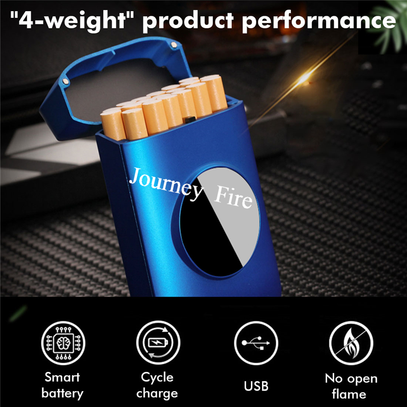 USB Rechargeable Flameless Windproof Acrylic Lighter Case detail 10