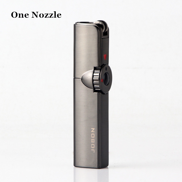 Jobon Triple Torch Butane Jet Metal Lighter - Black ice 1 Flame