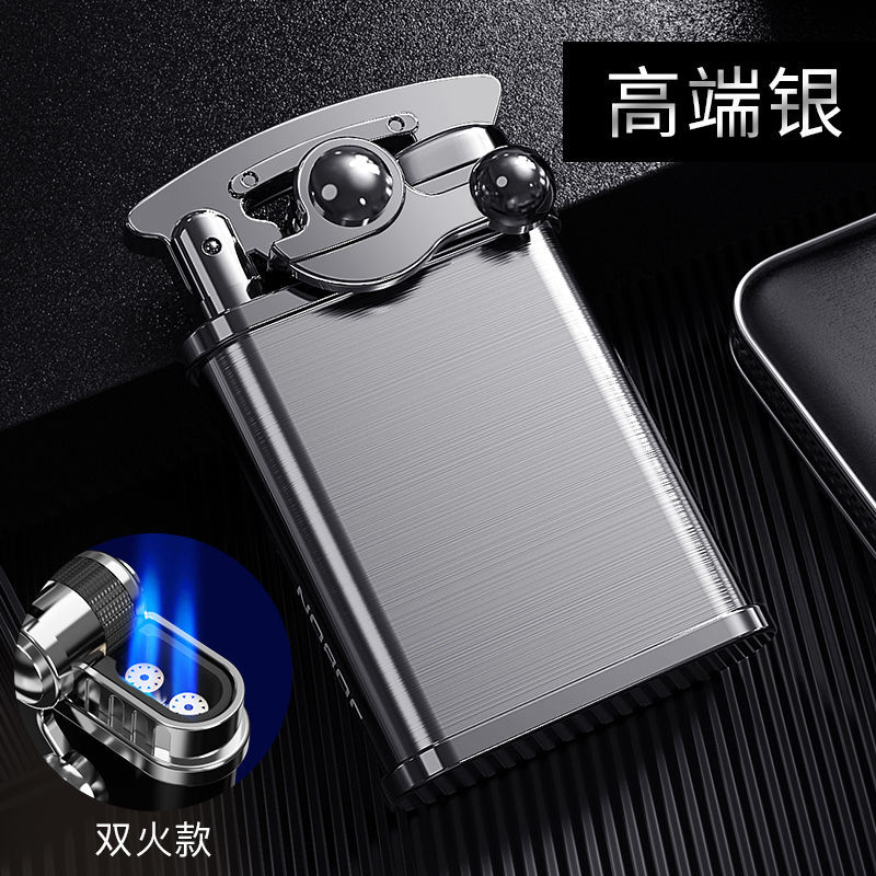 Jobon Mini Double Torch Jet Lighter Windproof Blue Flame Metal Portable detail 10