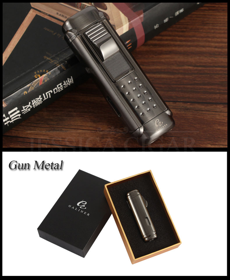 Galinor Lighter 4 Torch Jet Flames Adjustable Windproof Refillable detail 7