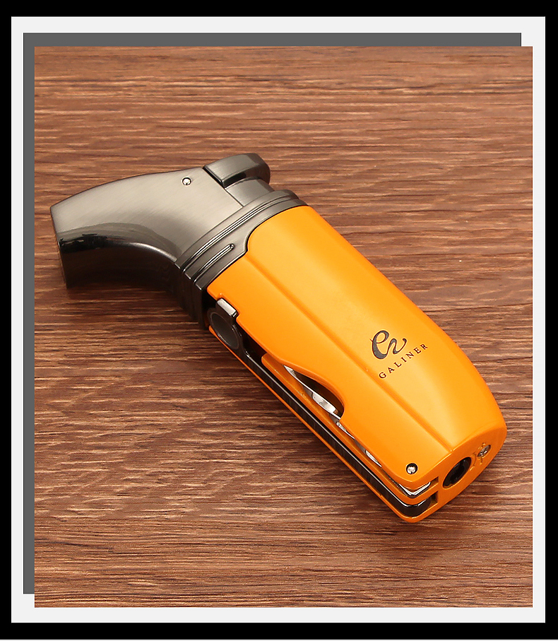 Galiner Blue Metal Torch Turbo Lighter 2 Gas Flame detail 15