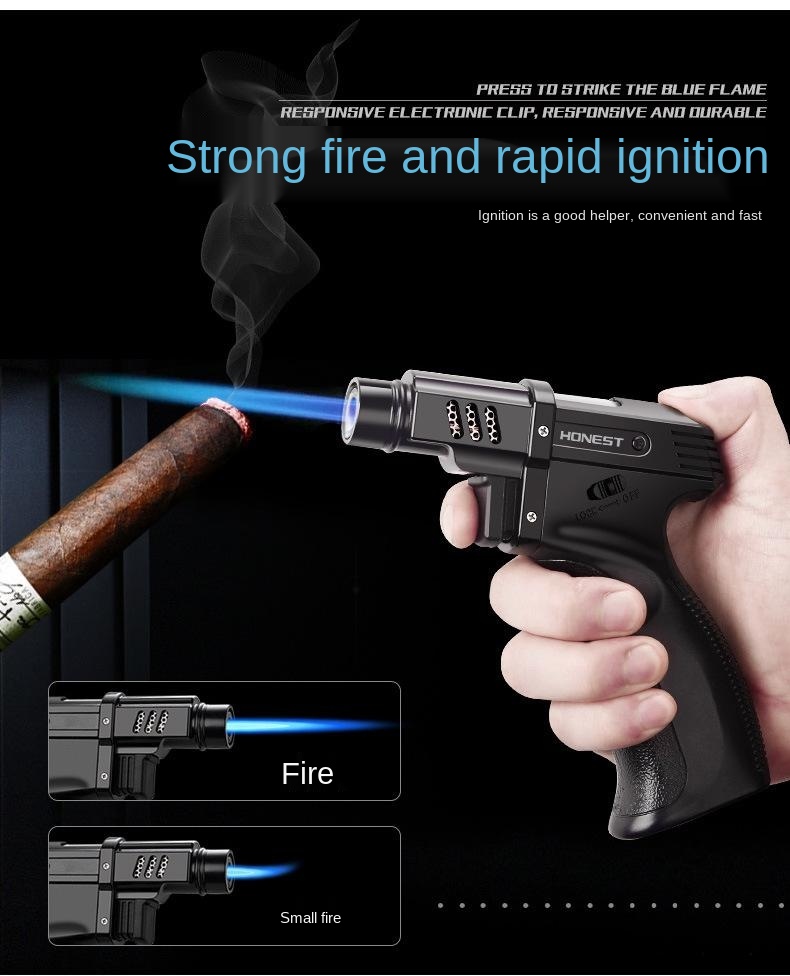 Windproof Jet Flame Torch Lighter Inflatable for Outdoor Camping BBQ detail 11
