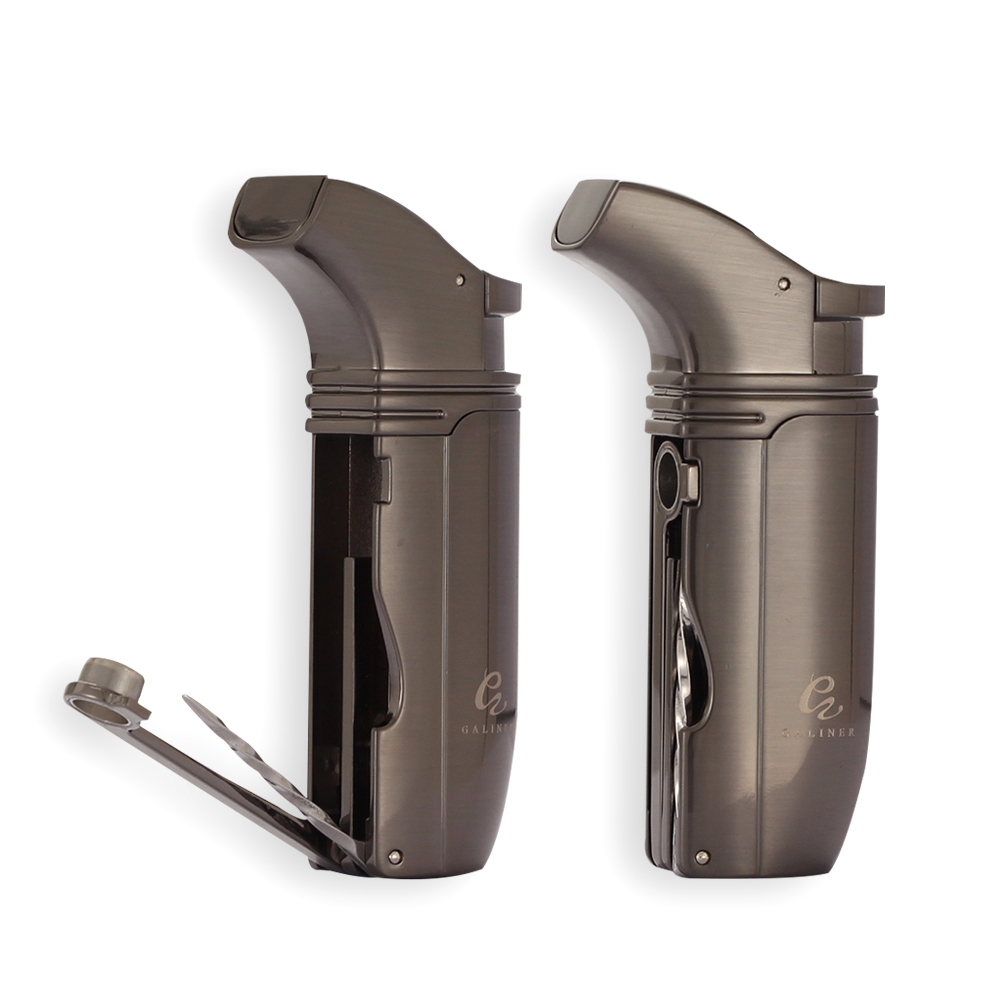 Galiner Blue Metal Torch Turbo Lighter 2 Gas Flame detail 5 Galiner Blue Metal Torch Turbo Lighter 2 Gas Flame detail 5