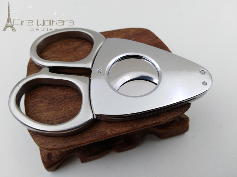 Stainless Steel Dual Functional Cigar Cutter and Scissors for Men
