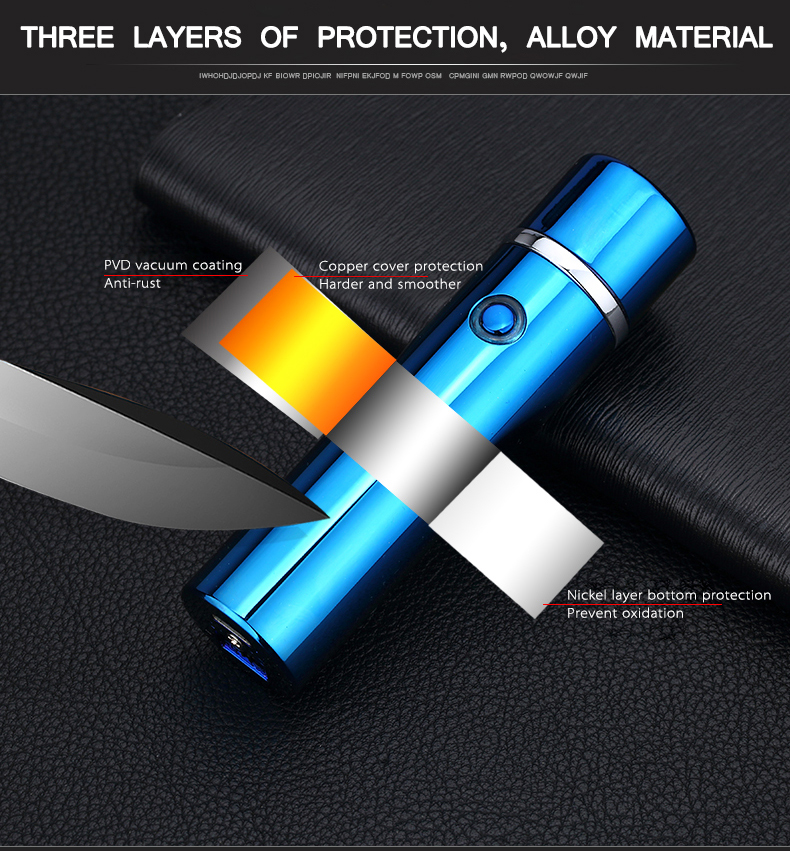 Double Arc Pulse USB Windproof Lighter with Safety Lock detail 9