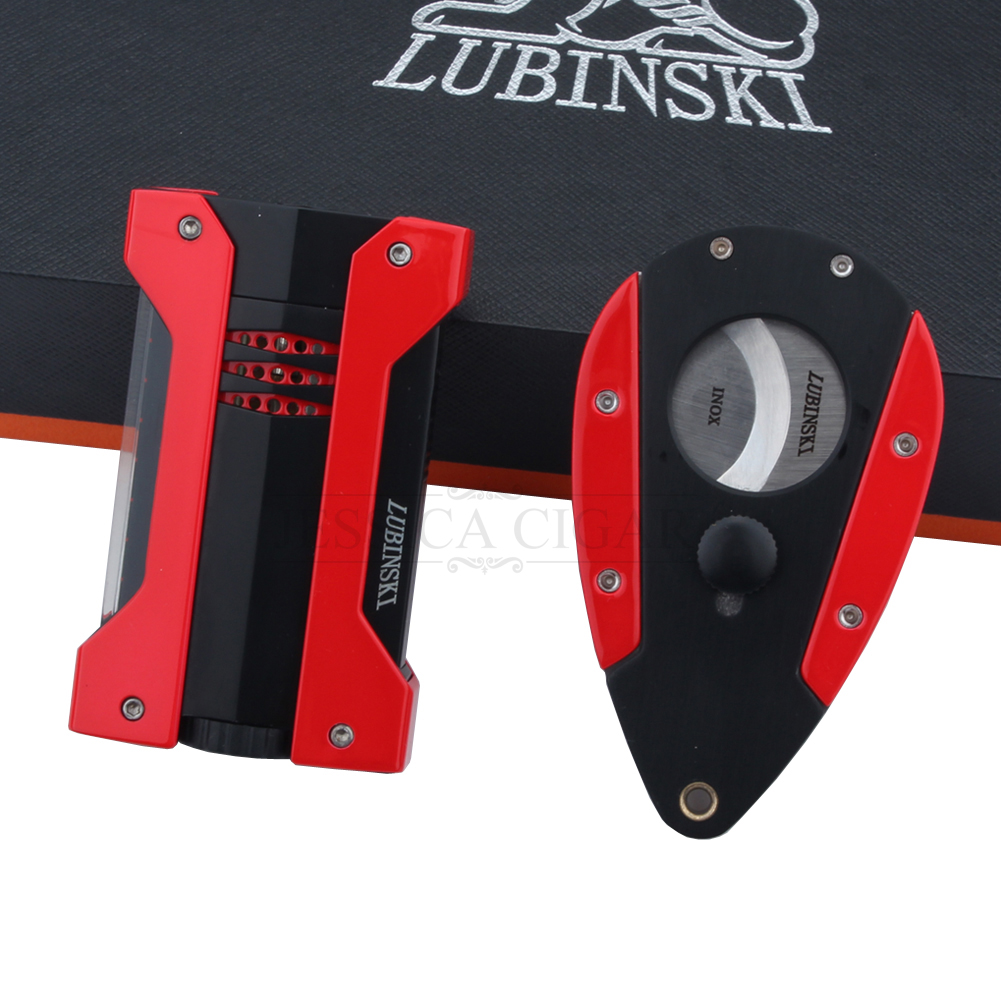 LUBINSKI Windproof Lighter Jet Torch with Cutter Gift Set detail 19