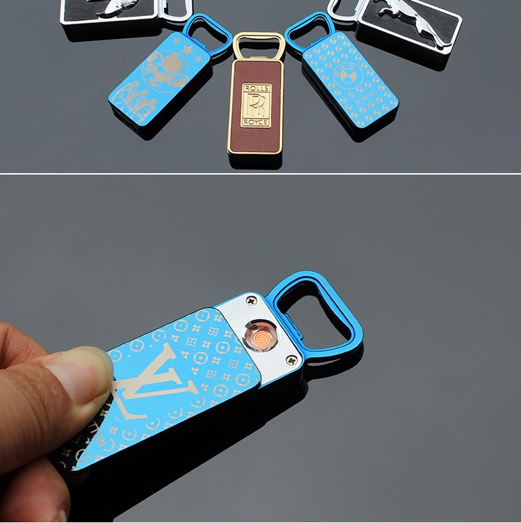 Multifunctional USB Rechargeable Lighter with Beer Bottle Opener Windproof 2 Pack detail 8