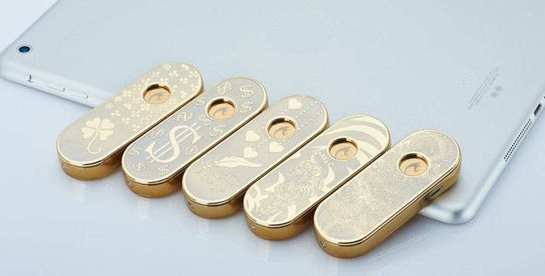 Oval Shape Metal USB Lighter Flameless Lighter 2PCS detail 6