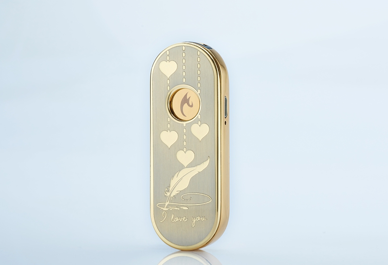 Oval Shape Metal USB Lighter Flameless Lighter 2PCS detail 10