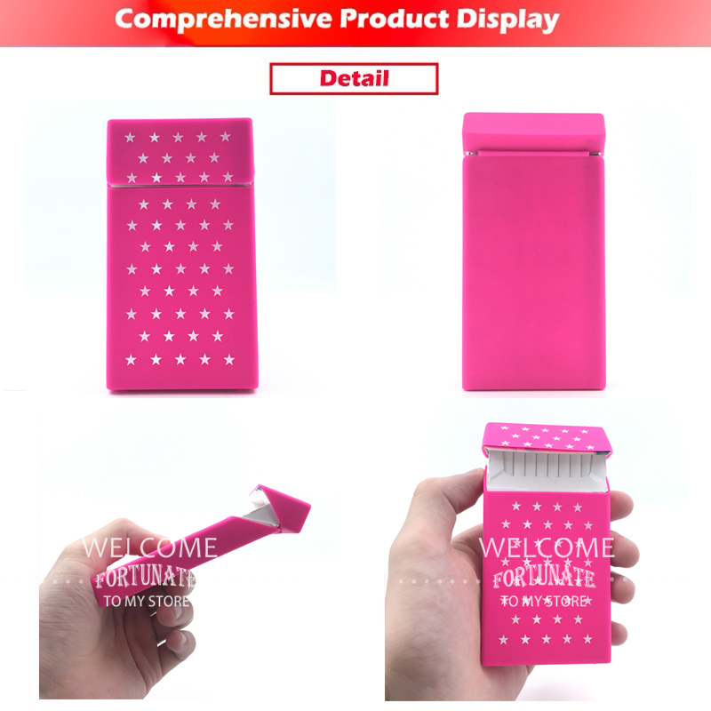 Lady Slim Silicone Cigarette Case Poker Style Rubber Box Sleeve