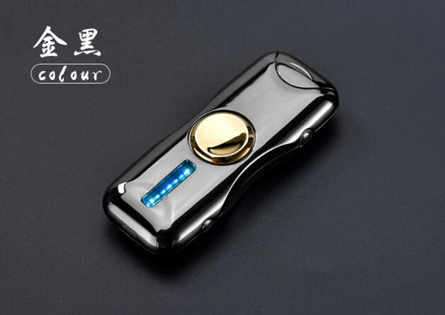 Fingertip Gyro USB Charging Lighter Creative Double Arc Windproof Design - C2
