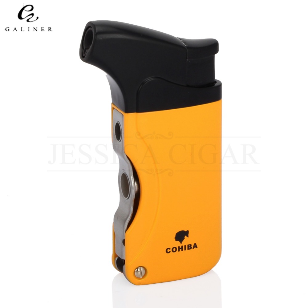 LUBINSKI Metal Windproof Refillable Jet Lighter with Cutter and Gift Box detail 7