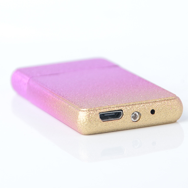 Double Side USB Rechargeable Electronic Lighter Ultra-thin Grinding Rechargeable Lighter 2PCS detail 9