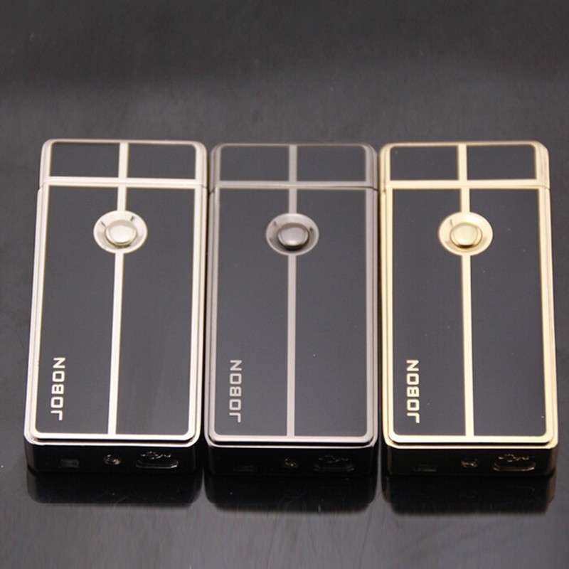 USB Windproof Metal Lighter Ultra-Thin Rechargeable Electronic Gift Box detail 13