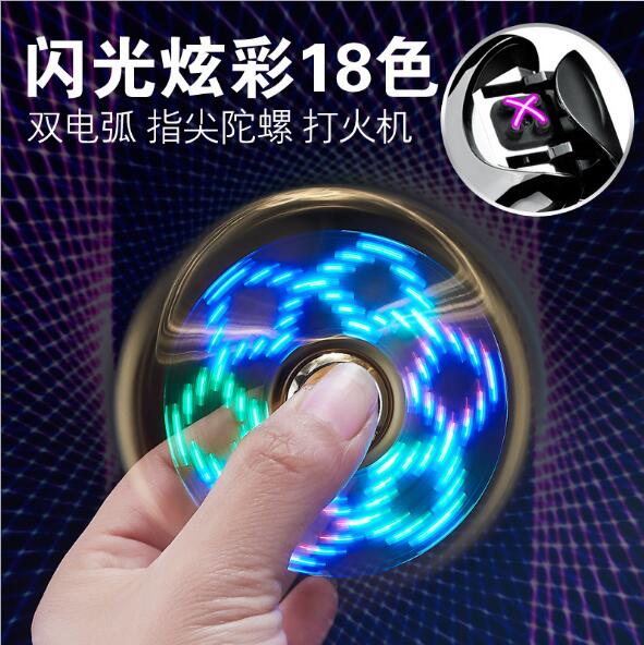 Fingertip Gyro USB Charging Lighter Creative Double Arc Windproof Design detail 3 Fingertip Gyro USB Charging Lighter Creative Double Arc Windproof Design detail 3