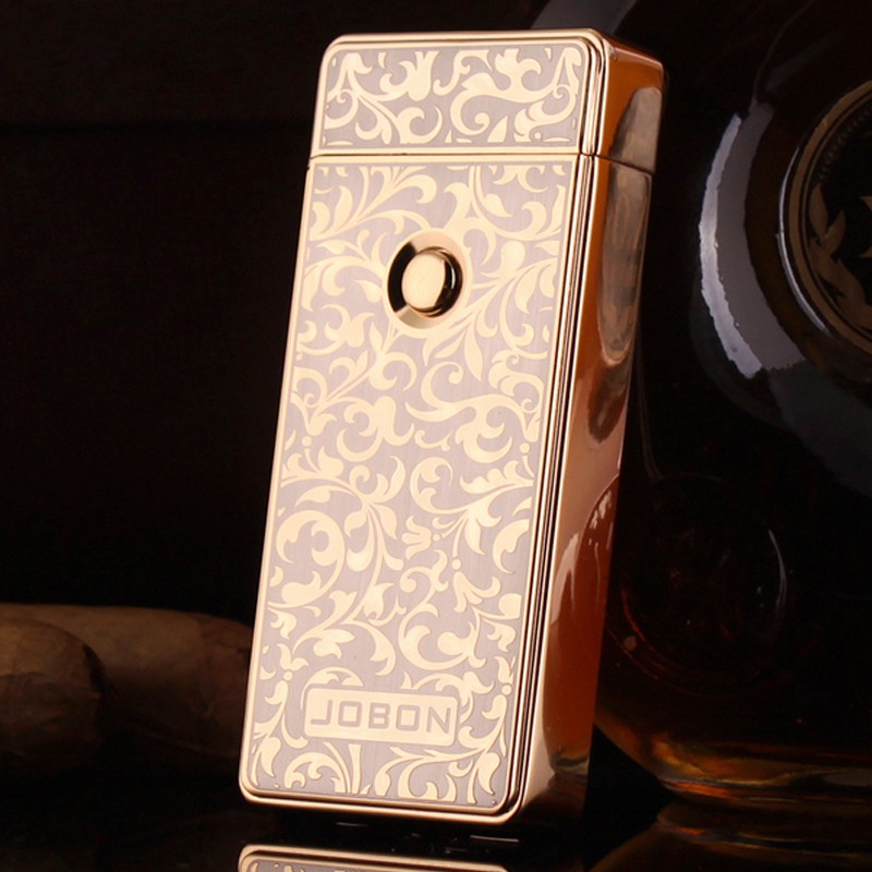USB Windproof Metal Lighter Ultra-Thin Rechargeable Electronic Gift Box detail 10