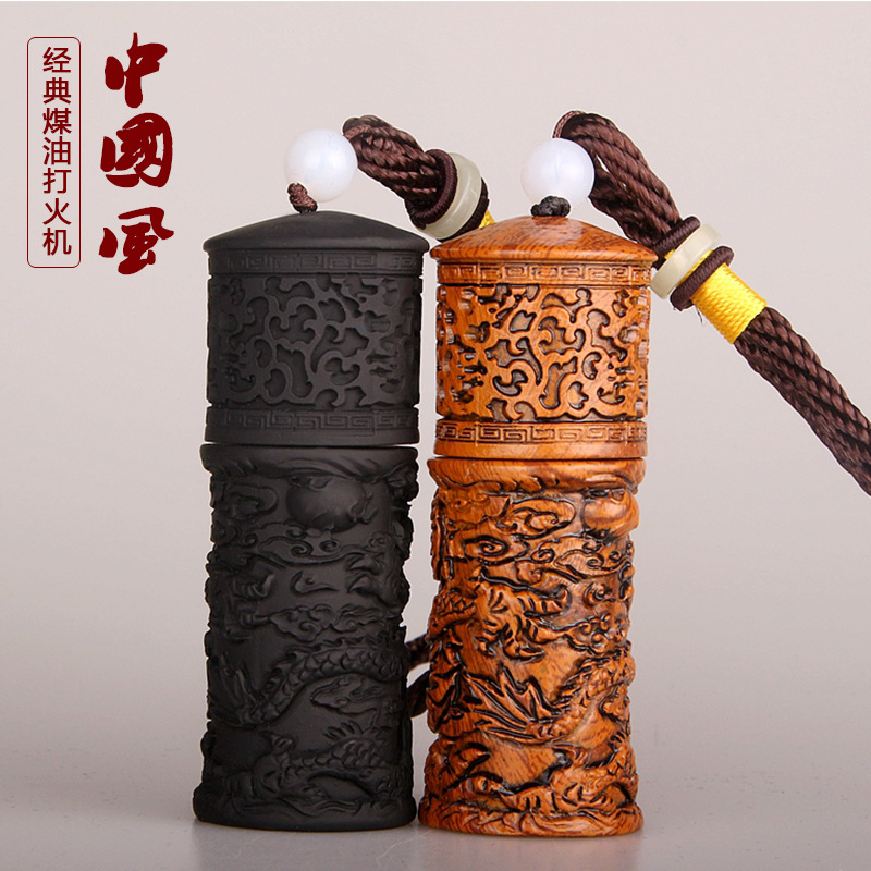 Vintage Kerosene Oil Lighter Wooden Shell Windproof Lighter Gift for Friends Family detail 3 Vintage Kerosene Oil Lighter Wooden Shell Windproof Lighter Gift for Friends Family detail 3