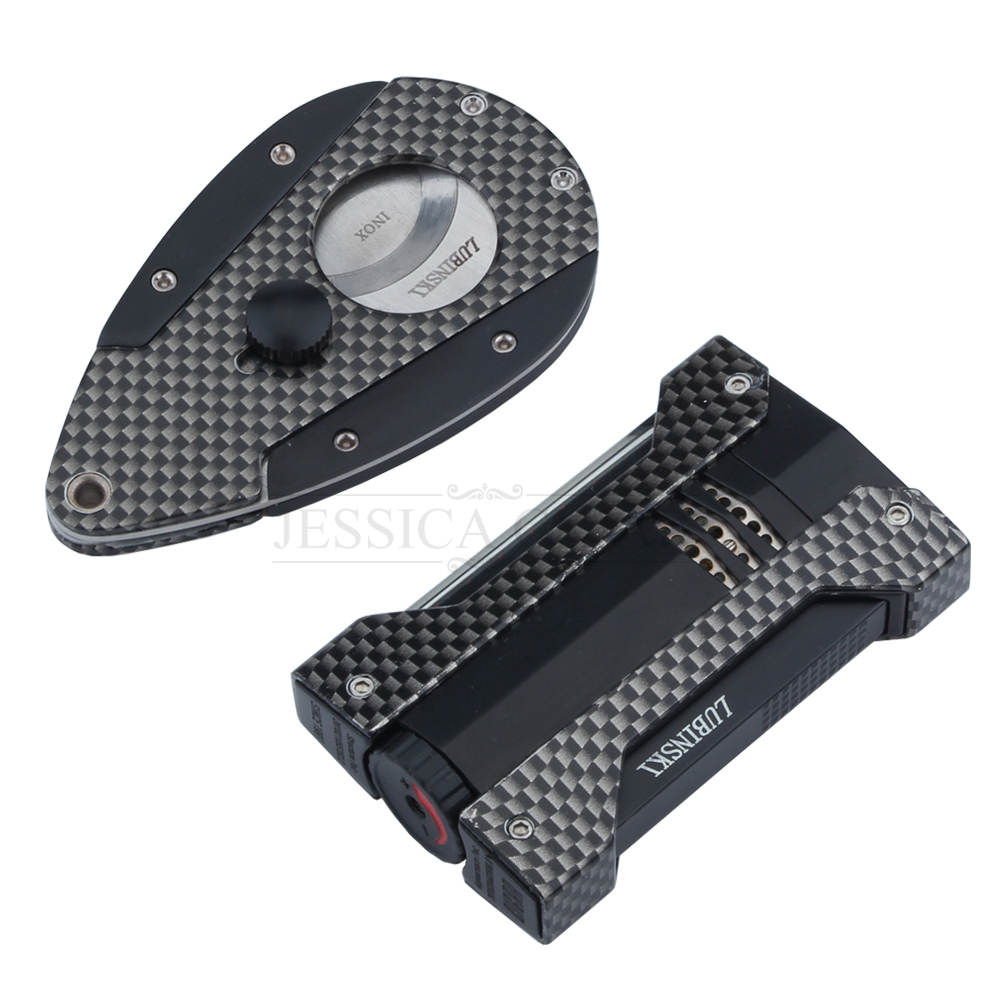 LUBINSKI Windproof Lighter Jet Torch with Cutter Gift Set detail 22