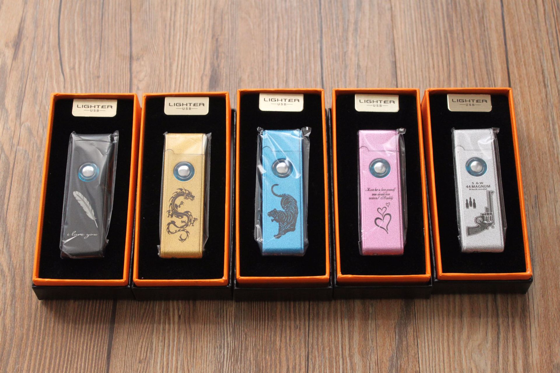 Windproof USB Lighter Double Side Lighting Coarse Tungsten Wire Electronic with Lighting Button detail 8