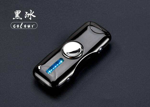 Fingertip Gyro USB Charging Lighter Creative Double Arc Windproof Design - C1