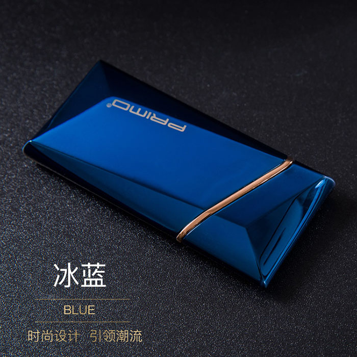 Electronic USB Windproof Lighter Rechargeable Metal Design for Men - C