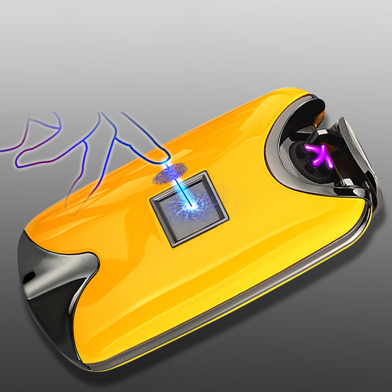 Bright Colors Windproof Plasma Lighter Fingerprint Sensor USB Rechargeable Electronic Lighter detail 11
