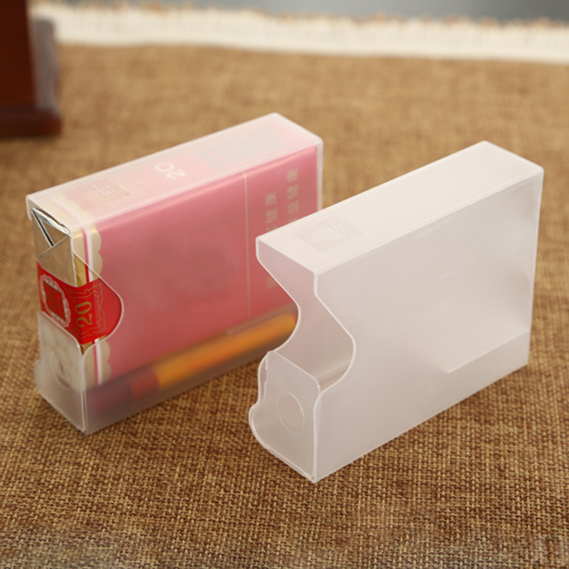 Transparent Plastic Cigarette Holder Portable Tobacco Storage Case Box