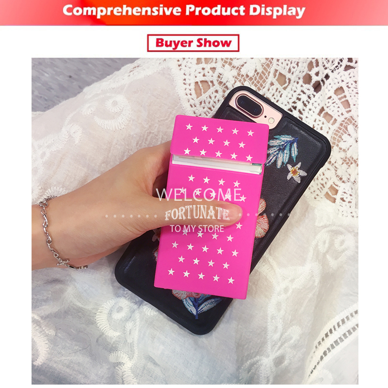 Lady Slim Silicone Cigarette Case Poker Style Rubber Box Sleeve