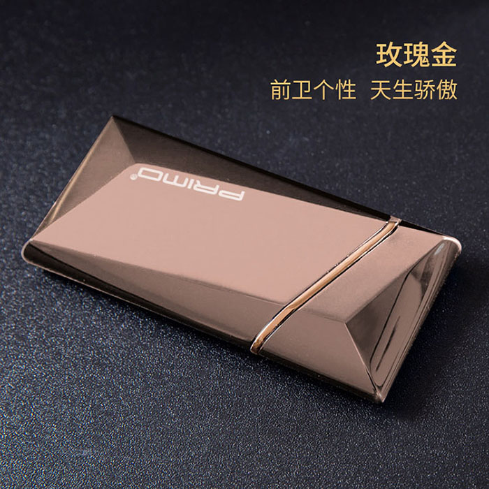 Electronic USB Windproof Lighter Rechargeable Metal Design for Men - H