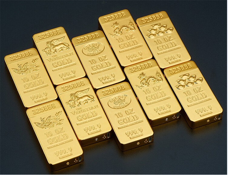 Gold USB Double Arc Lighter Electronic Lighter Gadget for Men detail 11