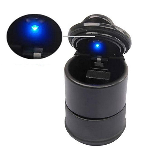 LED Portable Car Ashtray Cup Holder for Auto Truck with Lithium Battery