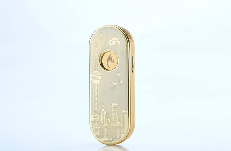 Oval Shape Metal USB Lighter Flameless Lighter 2PCS detail 8