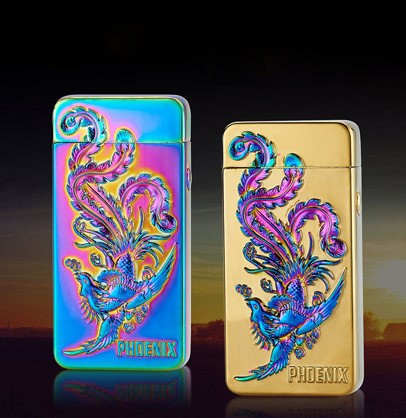 Windproof USB Charging Double Arc Electronic Lighter Pulse Arc for Valentine's Day Gift detail 16