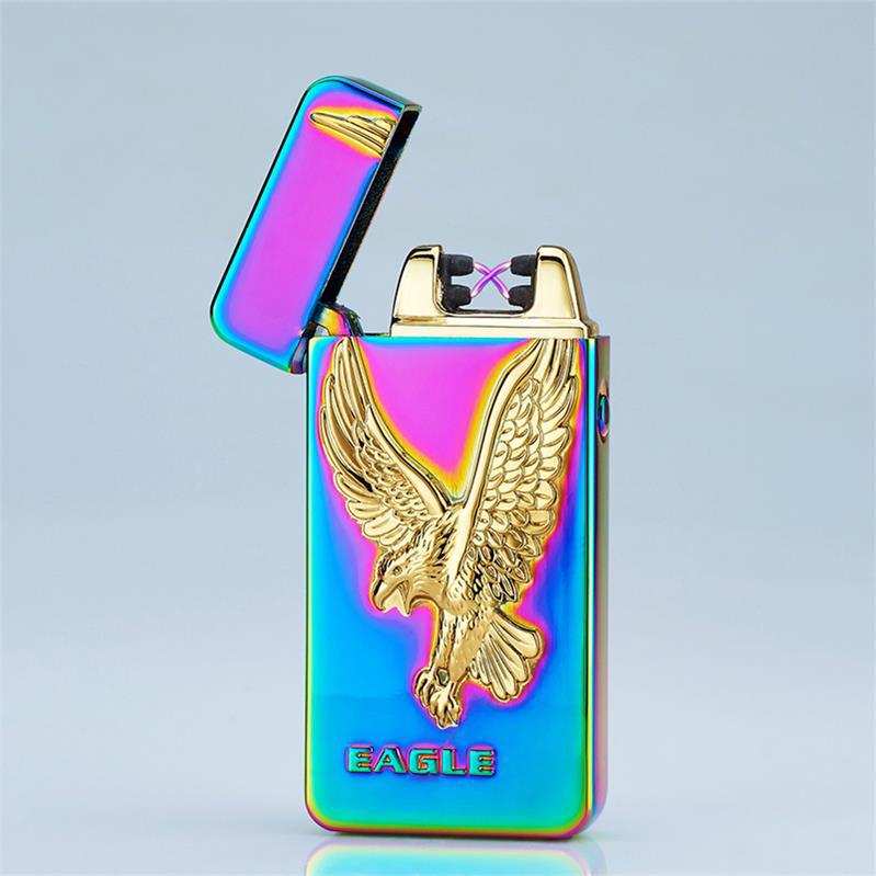 Windproof USB Charging Double Arc Electronic Lighter Pulse Arc for Valentine's Day Gift detail 12