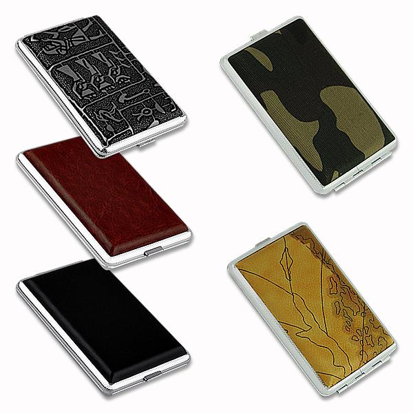 WITUSE PU Leather Cigarette Case Alloy Metal Holder 10 to 20 Pieces Classic Design